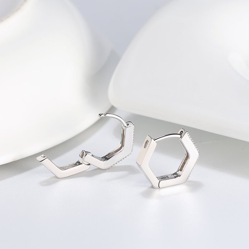 HexagonHoopEarringsforWomenSterlingSilverClearPaveCzGingerLyneCollection_Silver-6