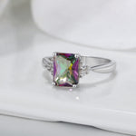 Load image into Gallery viewer, Ariella Engagement Ring 2.62Ct Mystic Topaz Emerald Cut Cubic Zirconia Ginger Lyne Collection - 12
