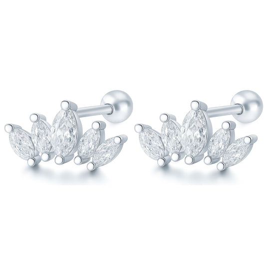 MarquiseCZFlatBackEarringsforCartilageHelixTragusLobe18g6mmPostSterlingSilver1pairbyGingerLyne_Silver-1