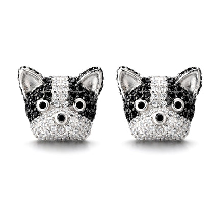BostonTerrierStudEarringsforWomenDogBlackCubicZirconiaGingerLyneCollection_BostonTerrier-1
