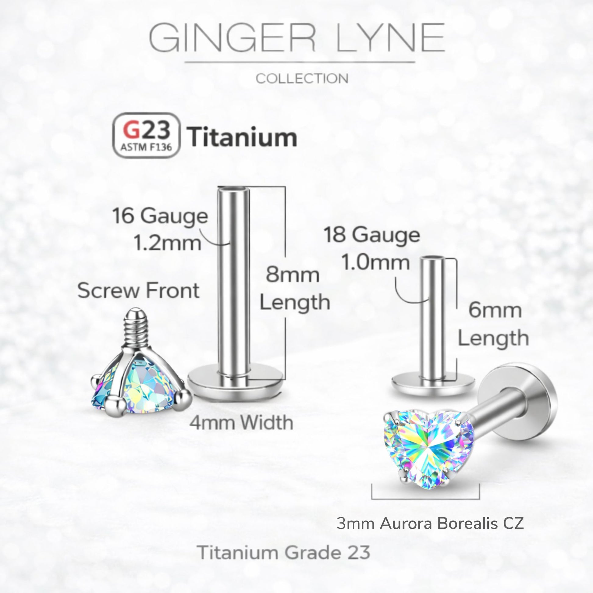 SmallHeartCZSolitaireFlatBackStudEarringsBodyPiercingsbyGingerLyne2SetsPost6mm8mmIncluded_3mm-AuroraBorealis-5