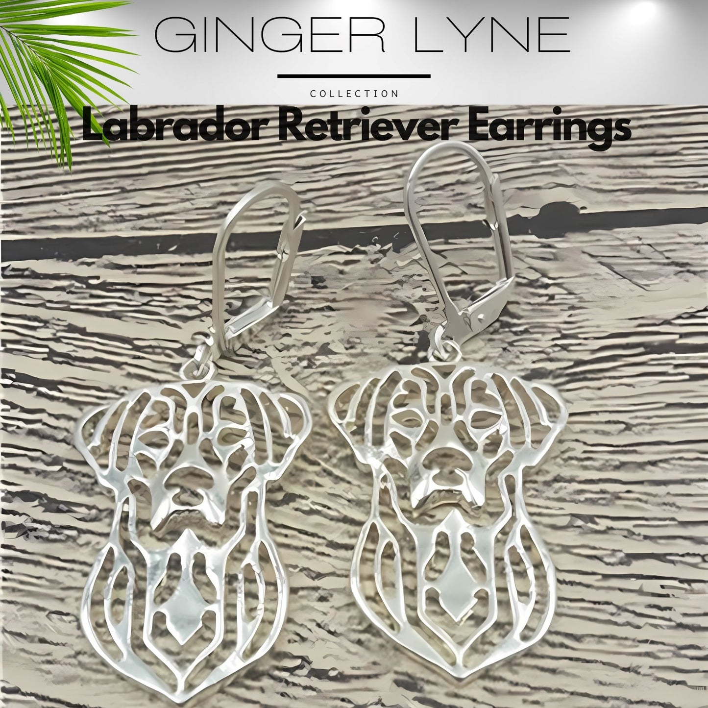Labrador Retriever Lab Dog Necklace Sterling Silver Womens Ginger Lyne Collection - Earrings