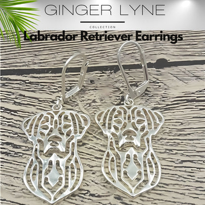 Labrador Retriever Lab Dog Necklace Sterling Silver Womens Ginger Lyne Collection - Earrings
