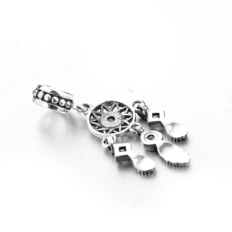 Dream Catcher Charm European Bead CZ Sterling Silver Ginger Lyne Collection