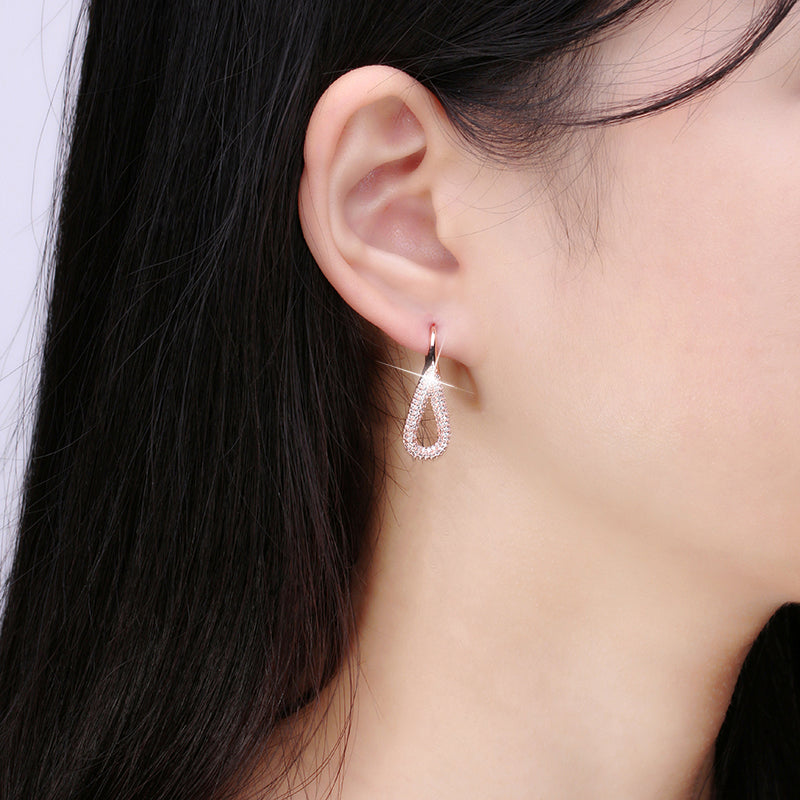 TeardropHookDropEarringsforWomenClearCubicZirconiaGingerLyneCollection-RoseGold_RoseGold-4