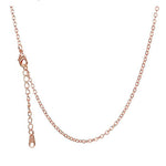 Load image into Gallery viewer, Rolo Chain Rose Gold Sterling Silver 1mm 20 Inch Womens Ginger Lyne Collection
