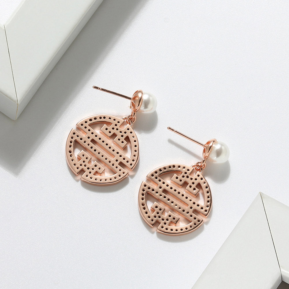 FlowerWindowPatternDangleEarringsforWomenPearlCzGingerLyneCollection_RoseGold-3