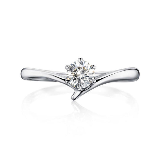 Solitaire Wedding Engagement Ring for Women Sterling Silver Cz Ginger Lyne Collection