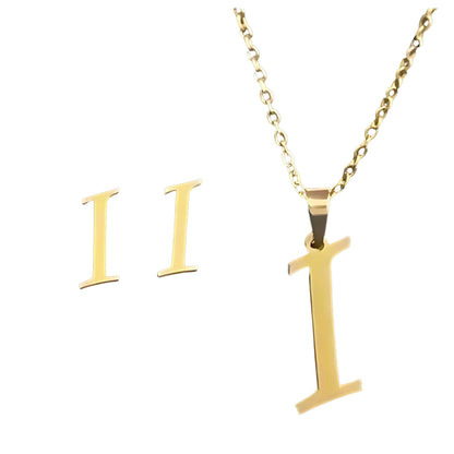 InitialLetterPendantNecklaceEarringsSetforWomenGoldPlatedStainlessSteelbyGingerLyne_i-1