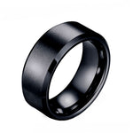 Load image into Gallery viewer, 8mm Wedding Band Ring Womens Mens Black Stainless Steel Ginger Lyne Collection - Black,10

