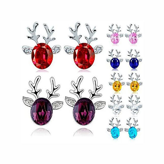ReindeerEarringsforWomenbyGingerLyneWhiteGoldPlatedChristmasEarringsforHer_Yellow-1