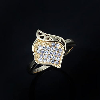 Bella Statement Ring Gold Plated Cubic Zirconia Women Ginger Lyne Collection