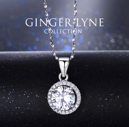 JennyNecklaceforWomenHaloRoundPendantCubicZirconiaGingerLyneCollection_Silver-5