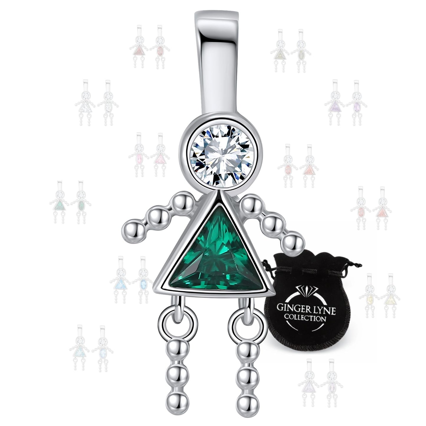 BirthstoneFamilyPendantforMombyGingerLyneStainlessSteelCubicZirconiaCharmsForGrandmaNecklace_Female-May-Silver-1