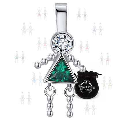 BirthstoneFamilyPendantforMombyGingerLyneStainlessSteelCubicZirconiaCharmsForGrandmaNecklace_Female-May-Silver-1