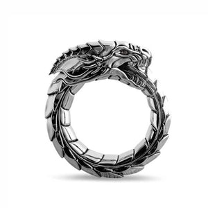 Dragon Ring for Men or Women  Stainless Steel Gothic Biker Punk Ginger Lyne Collection - 10