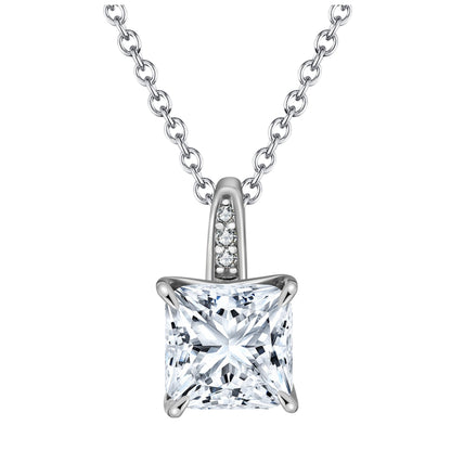 PrincessCutSolitaireNecklaceforWomenSterlingSilver2CtCubicZirconia18"ChainGingerLyne_Silver-1