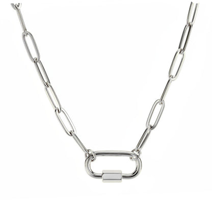 CarabinerCharmHolderNecklaceforWomenbyGingerLyne18KTGoldPlatedStainlessSteel18-20"_GoldTone-2