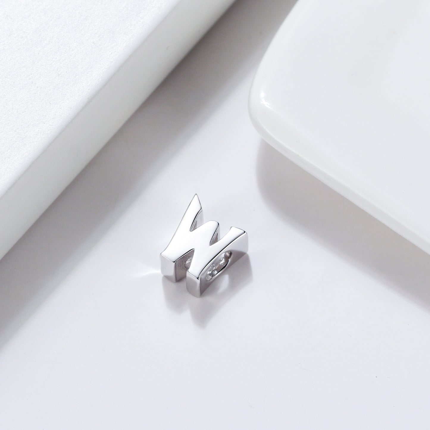 Initial Letter Charms for Women Bracelet Sterling Silver  Ginger Lyne Collection - W