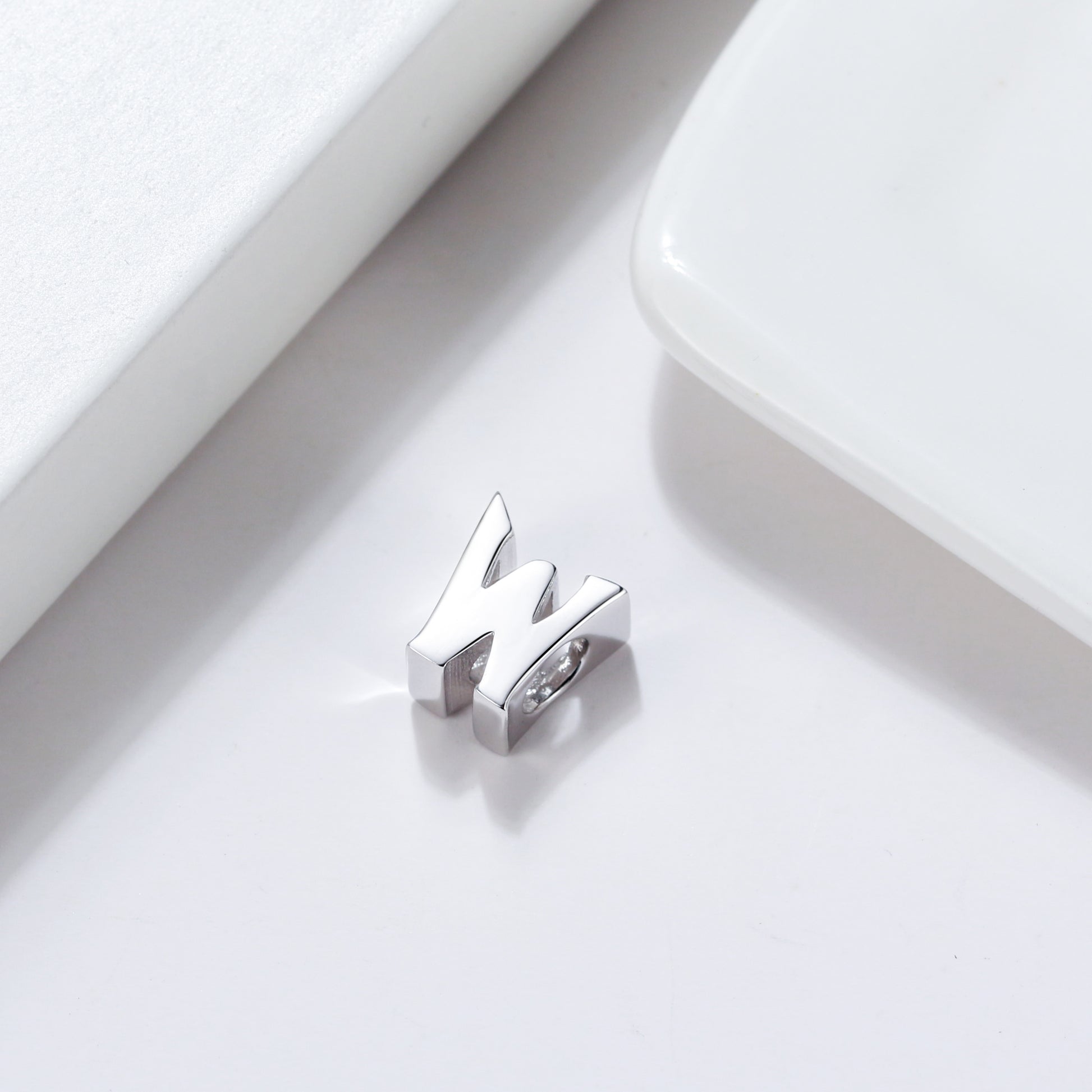 Initial Letter Charms for Women Bracelet Sterling Silver  Ginger Lyne Collection - W