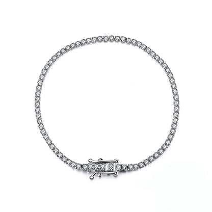 Classic Tennis Bracelet for Women Sterling Silver 2mm Cubic Zirconia Ginger Lyne Collection