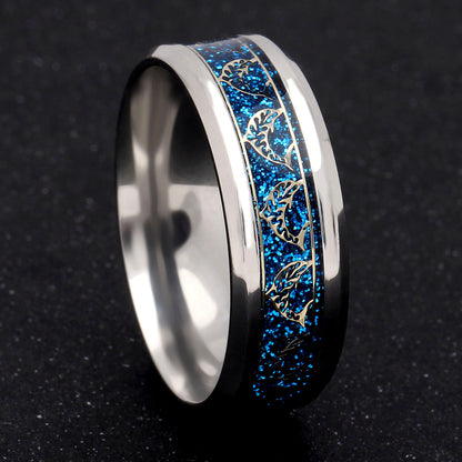DolphinsStainlessSteelComfortFitWeddingBandRingforMenWomenGingerLyneCollection_Silver-2