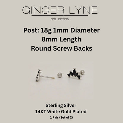 BlackMarquiseCZFlatBackEarringsforCartilageHelixTragusLobe18gSterlingSilver1pairbyGingerLyne_Silver-5