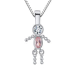 Load image into Gallery viewer, Little Girl or Boy Baby Birthstone Pendant Necklace for Mom or Grandma Ginger Lyne Collection - Boy October
