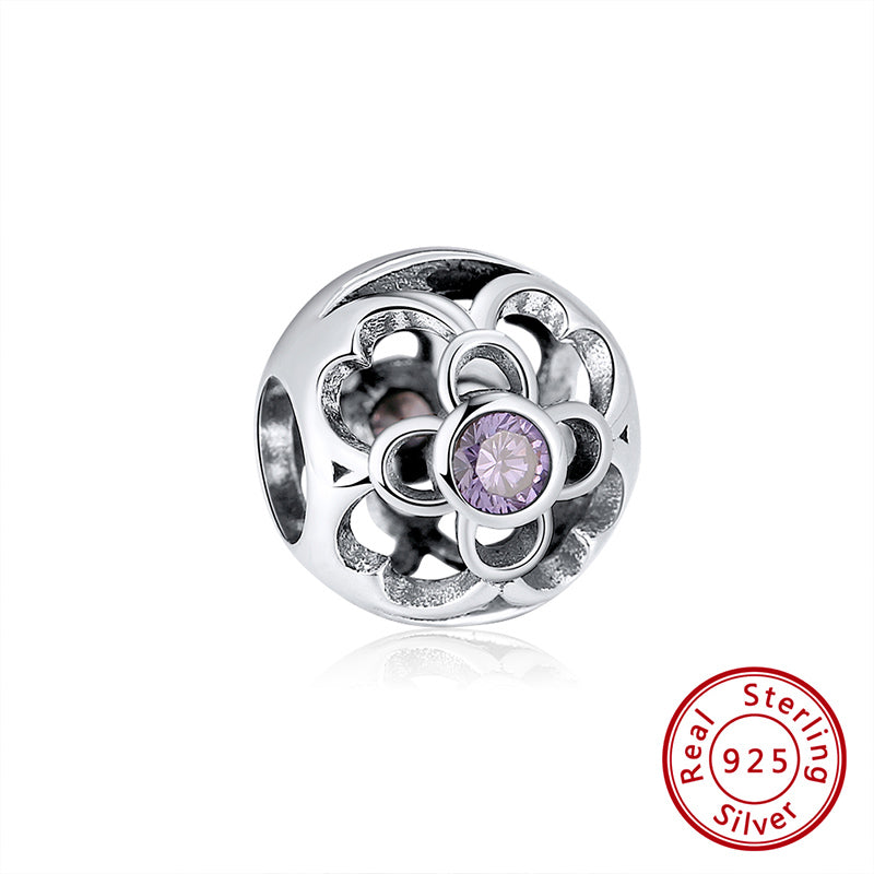 Birthstone Charms for Bracelet Sterling Silver CZ Womens Ginger Lyne Collection - June