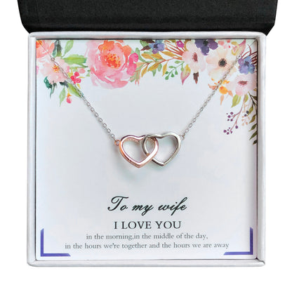 Wife Greeting Card Sterling Silver Infinity Heart Necklace Women Ginger Lyne Collection