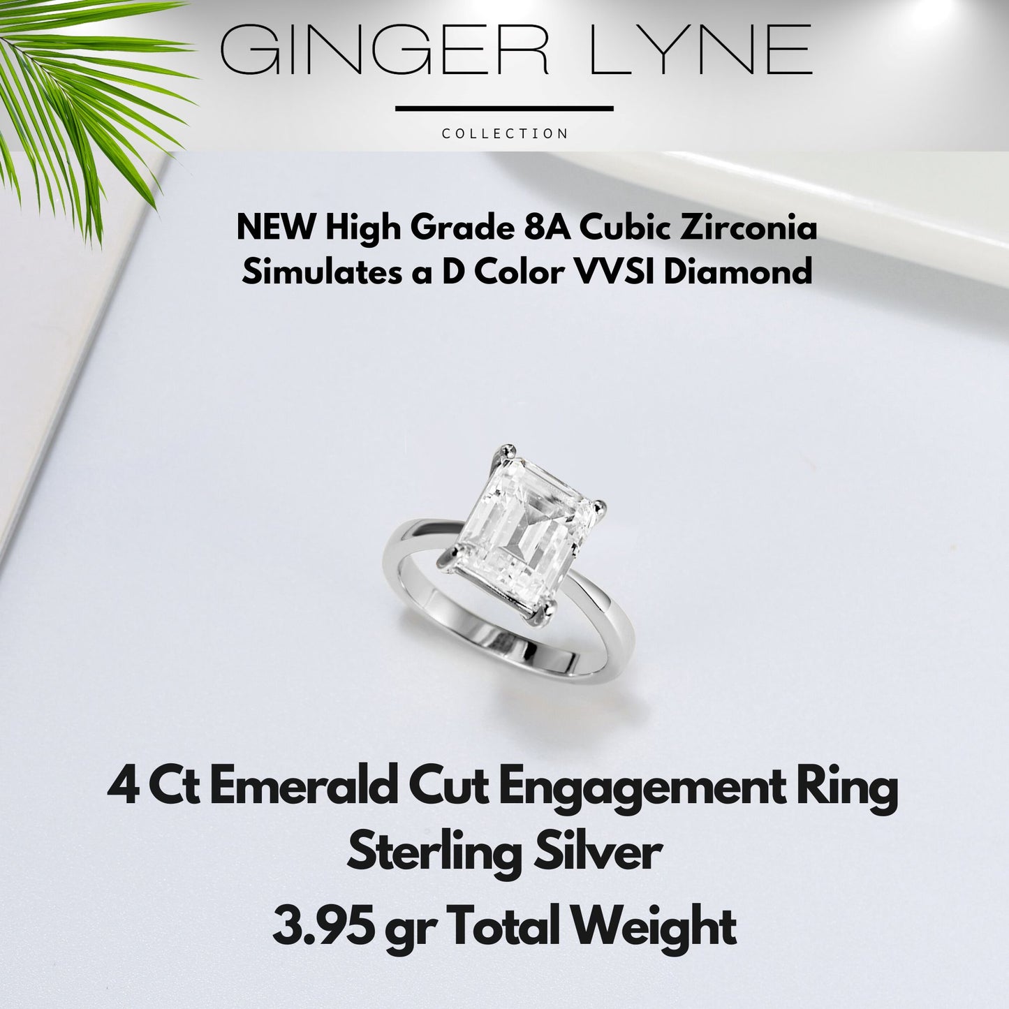 Solitaire4CtEmeraldCutEngagementRingforWomenSterlingSilver8ACZGingerLyneCollection_Silver-4