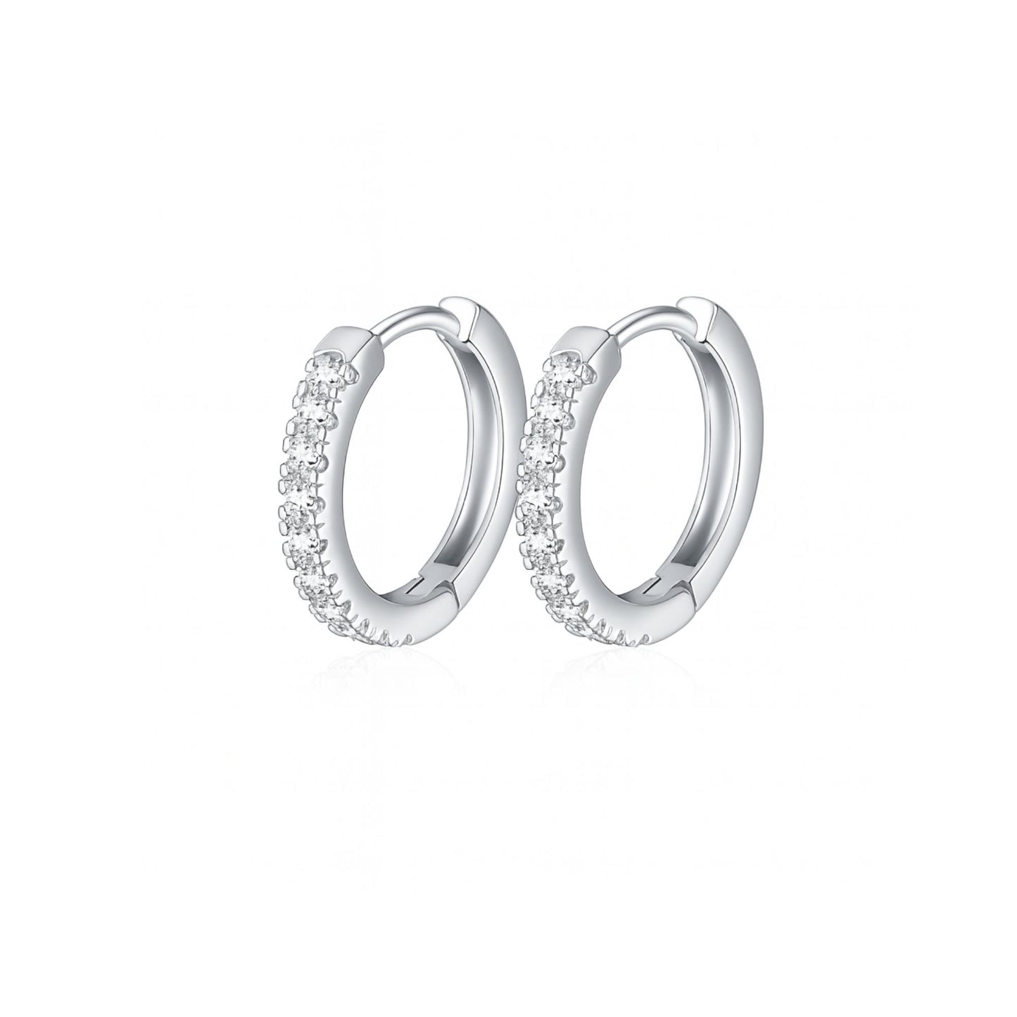 SmallHuggieHoopEarringsforWomenWhiteGoldPlated8mmCZBodyJewelrybyGingerLyneCollection_8mmSilver-1