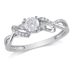 Load image into Gallery viewer, Ferah Engagement Ring Cubic Zirconia Sterling Silver Women Ginger Lyne Collection - 12
