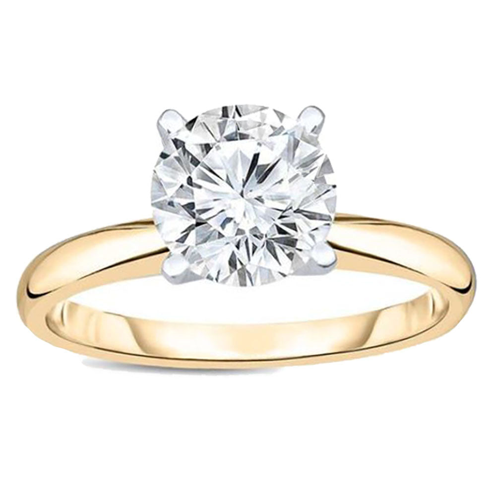 Amore Engagement Ring Women 2 Ct Moissanite Gold Sterling Ginger Lyne Collection - 2CT Gold over Silver,6