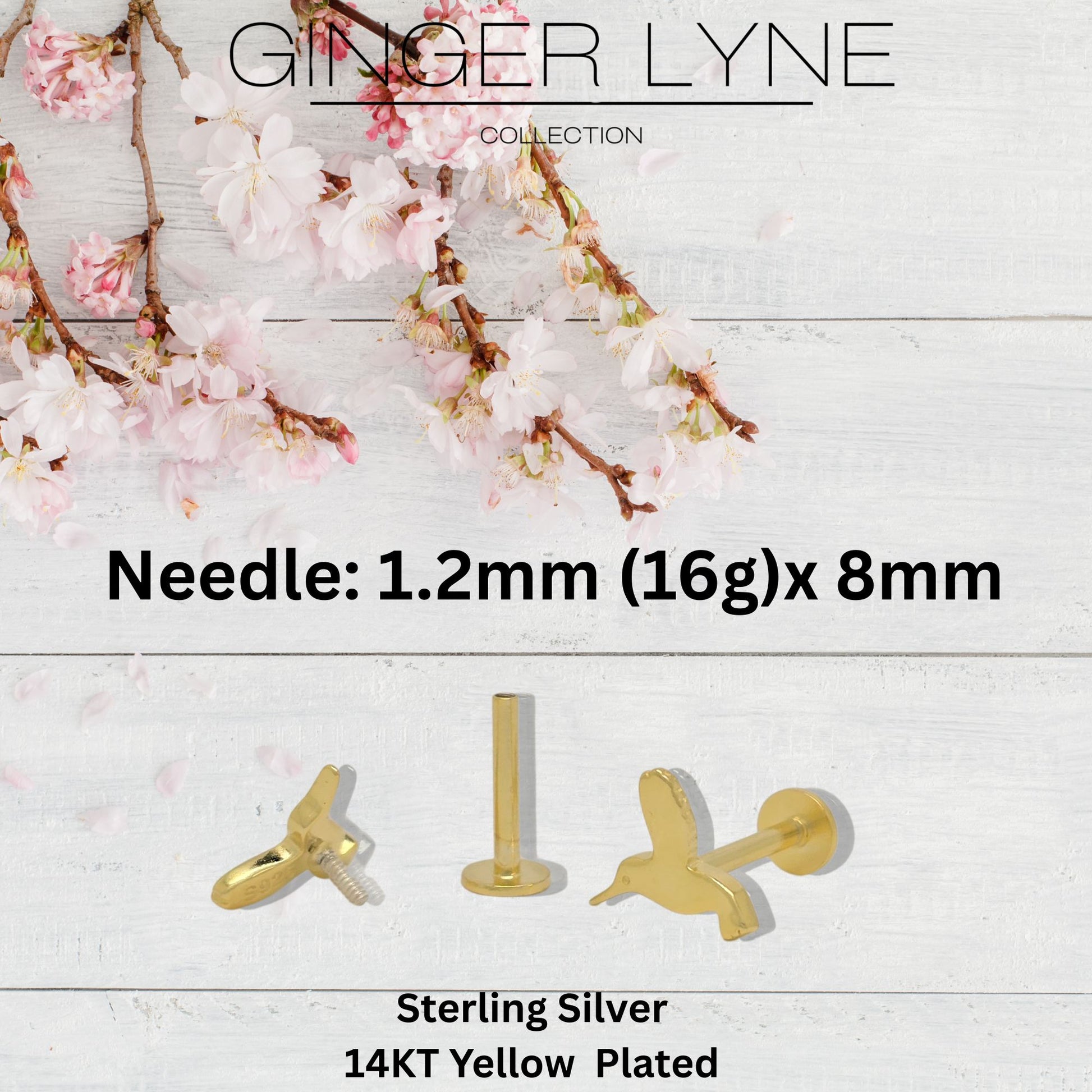 HummingbirdFlatBackEarringsforCartilageHelixTragusLobe14ktGoldPlatedSterlingSilverPairbyGingerLyne_Gold-3