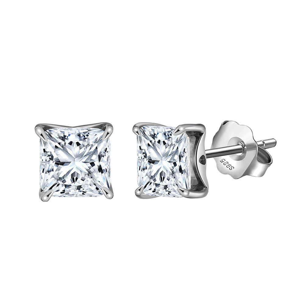 PrincessCutStudEarringsforWomen2.5ctSolitaireCubicZirconiaSterlingSilverGingerLyne_Silver-2