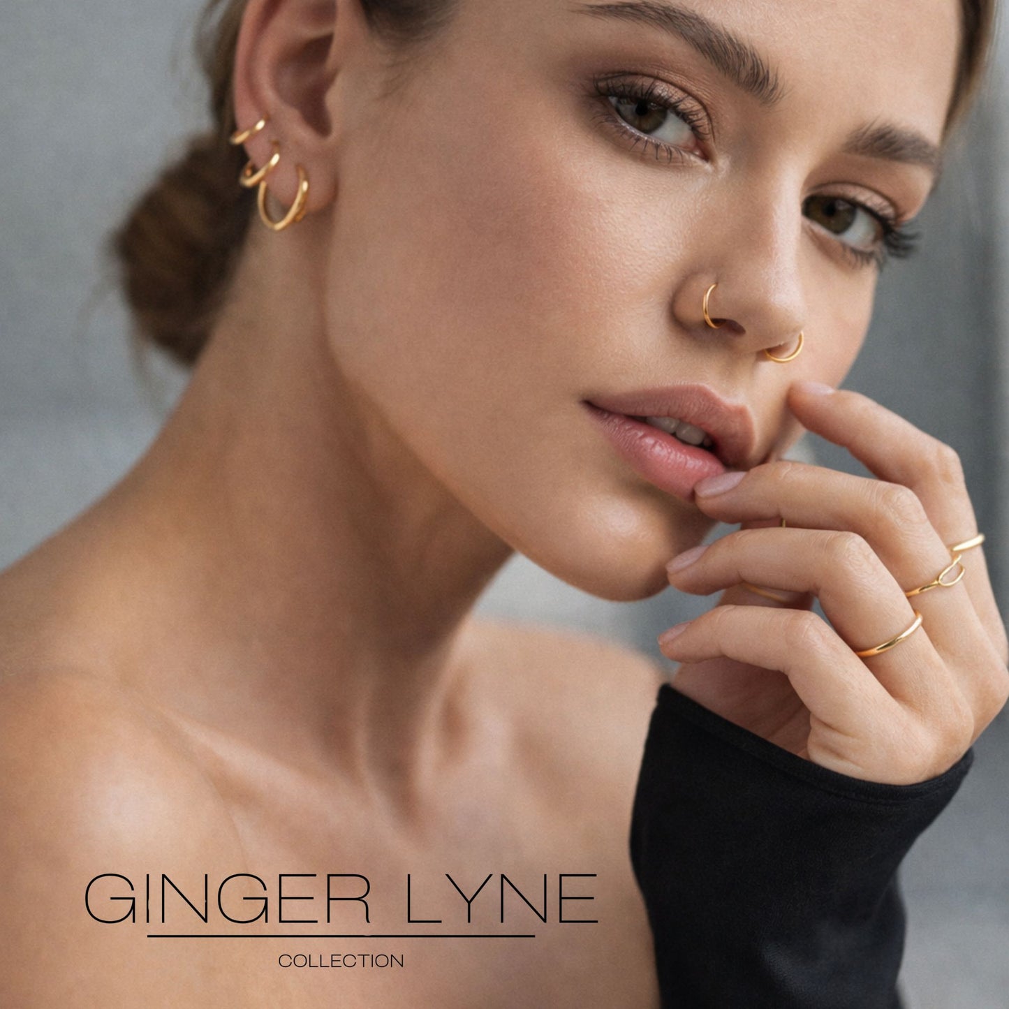 Thin Hoop Earrings Ginger Lyne 20 Gauge Stainless Steel Hinged Clicker for Lobe Cartilage Nose Piercing Body Jewelry - Rainbow-12mm