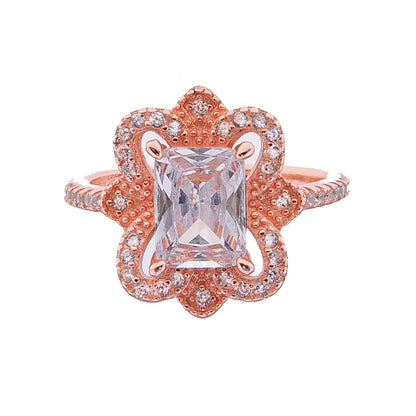 KelseyEngagementRingSterlingSilverEmeraldCzWomensGingerLyneCollection_RoseGold-1