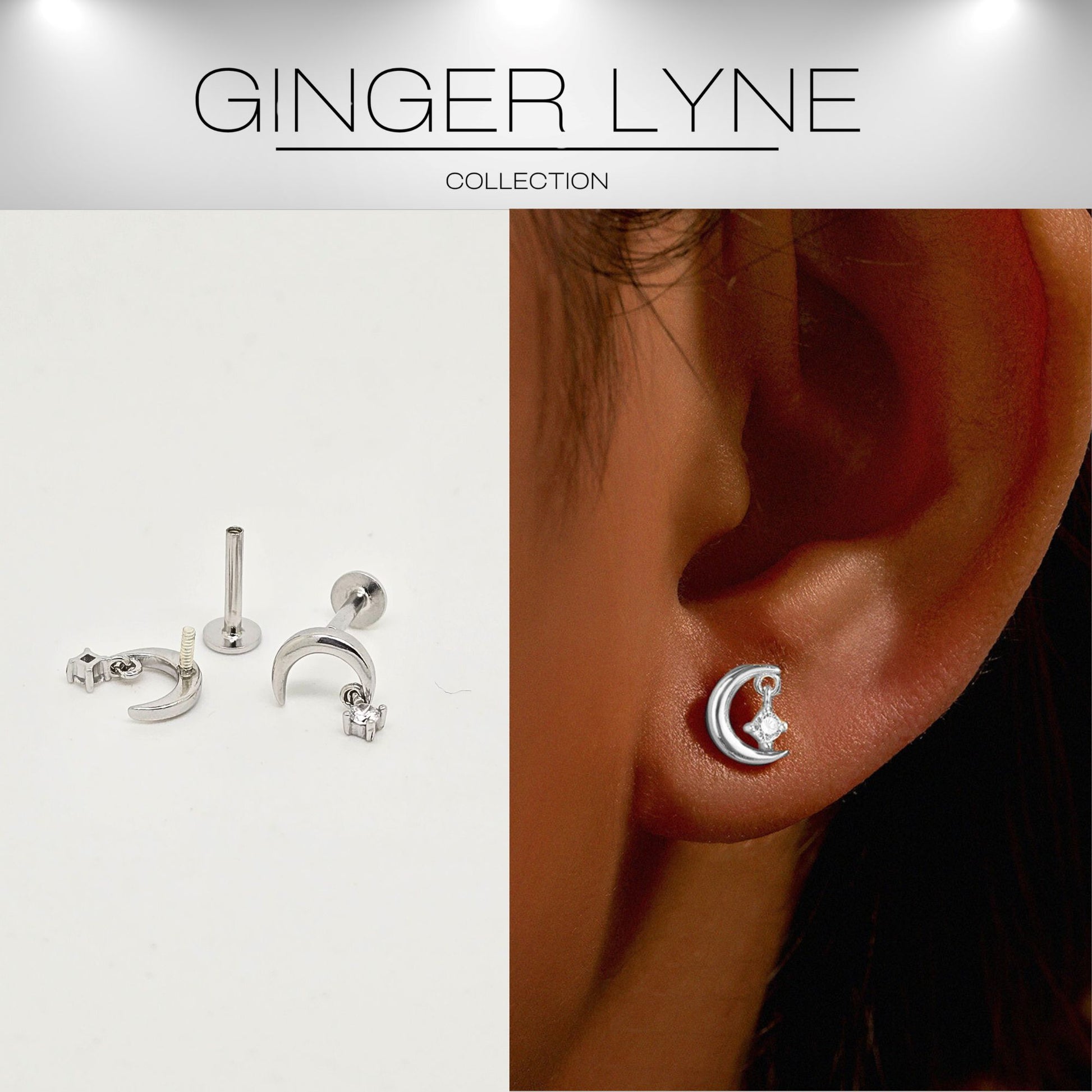 MoonandStarFlatBackEarringsforWomenSterlingSilver16gCartilageHelixLobeBodyPiercingStudGingerLyne_Gold-8