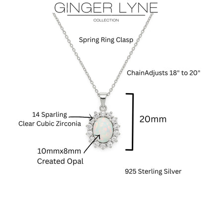 GingerLyneWhiteorPurpleFireOpalCZPendantNecklaceforWomenSterlingSilverCubicZirconia_White-4