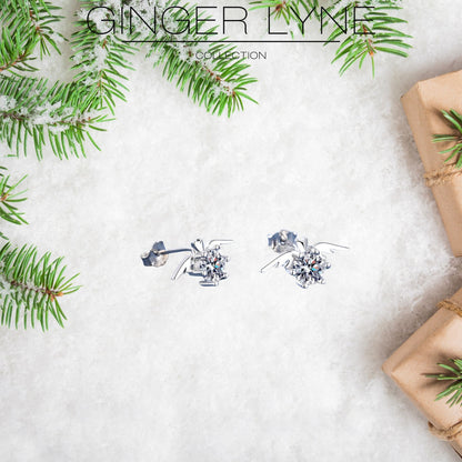 AngelWingsStudEarringsforWomenWhiteGoldPlatedCubicZirconiabyGingerLyne_Silver-3
