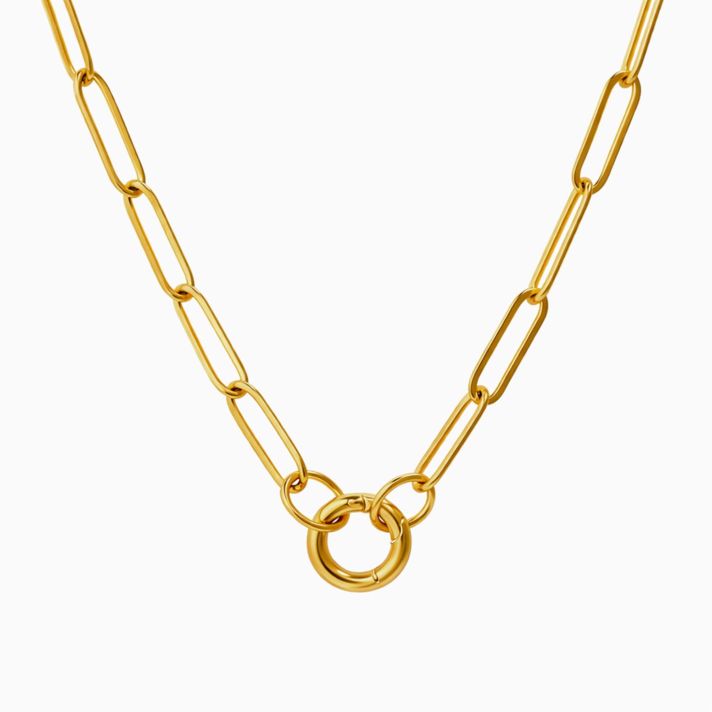 CarabinerCharmNecklaceforWomenPaperclipChainRoundCarabinerHolderStainlessSteelbyGingerLyne_-3