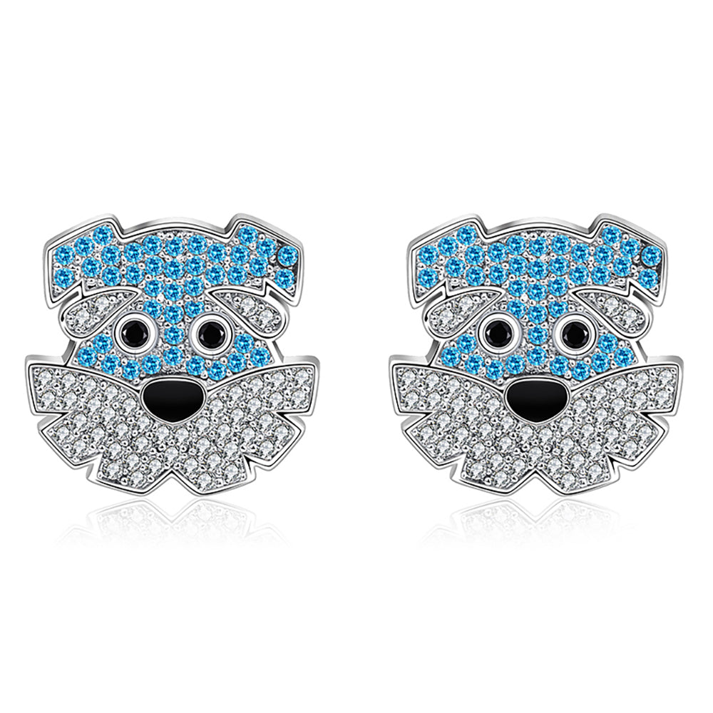 Buddy Schnauzer Dog Stud Earrings for Women Sterling Silver Cz  Ginger Lyne Collection