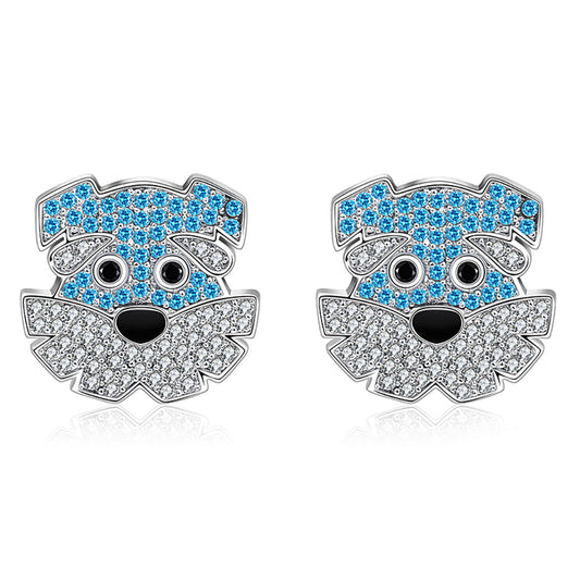 Buddy Schnauzer Dog Stud Earrings for Women Sterling Silver Cz  Ginger Lyne Collection