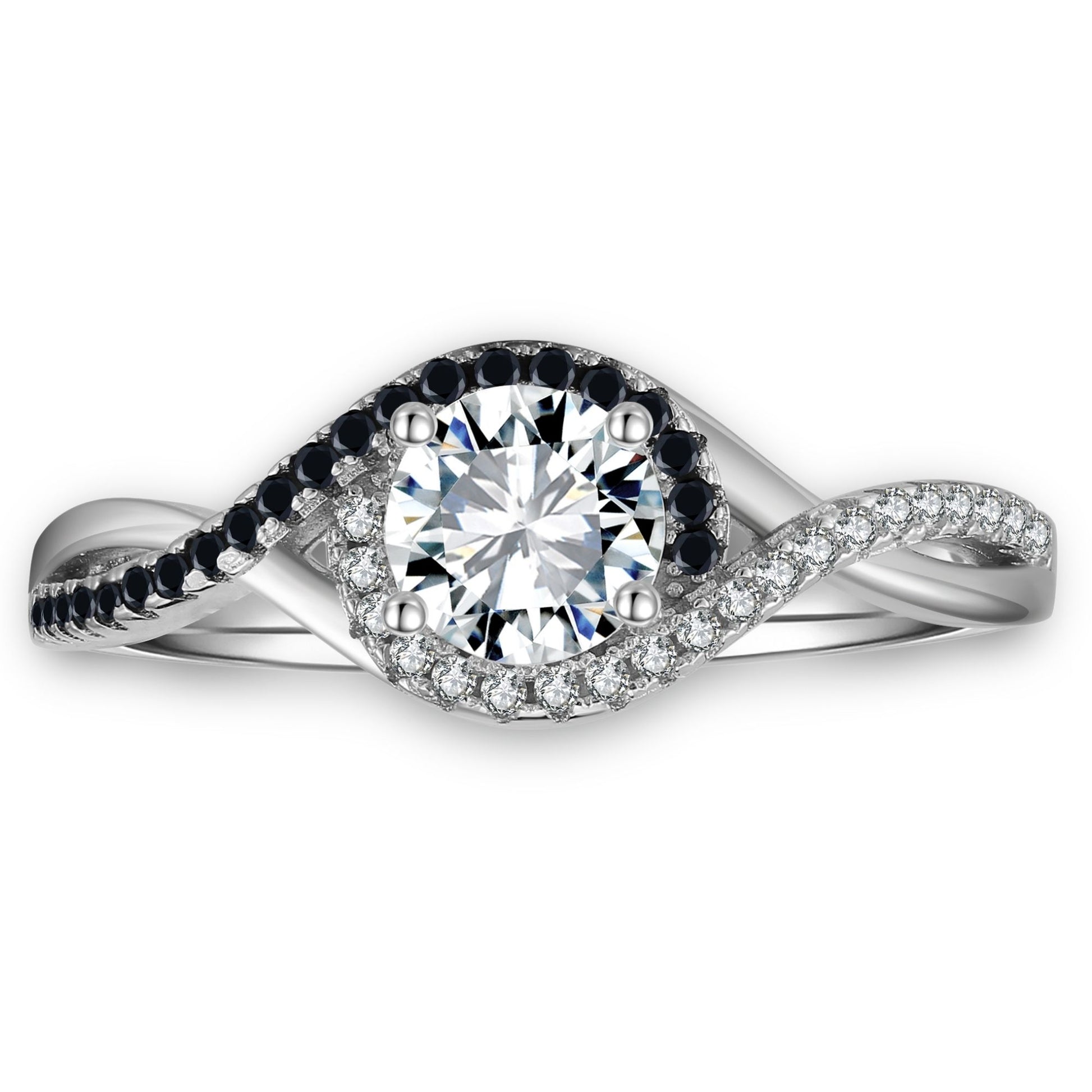 PenelopeBlackHaloEngagementRingforWomenSterlingSilverWeddingRingGingerLyneCollection_Black-1