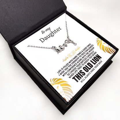 Daughter Greeting Card with Sterling Silver Love Script Necklace in Gift Box by Ginger Lyne Collection - GC-08-Love