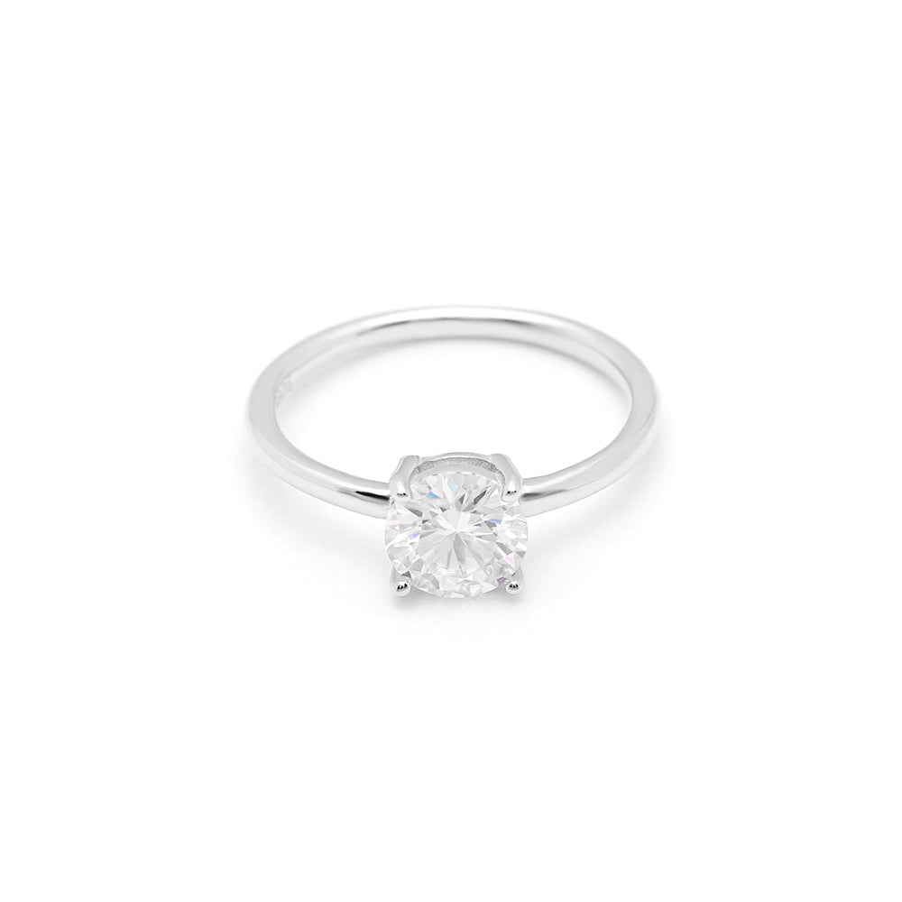 EternalLoveSolitaireMoissaniteEngagementRingWomensGingerLyneCollection_Silver-3