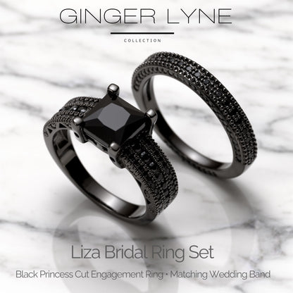 LizaBlackWeddingRingSetforWomanCzGothicEngagementRingGingerLyneCollection_Black-3