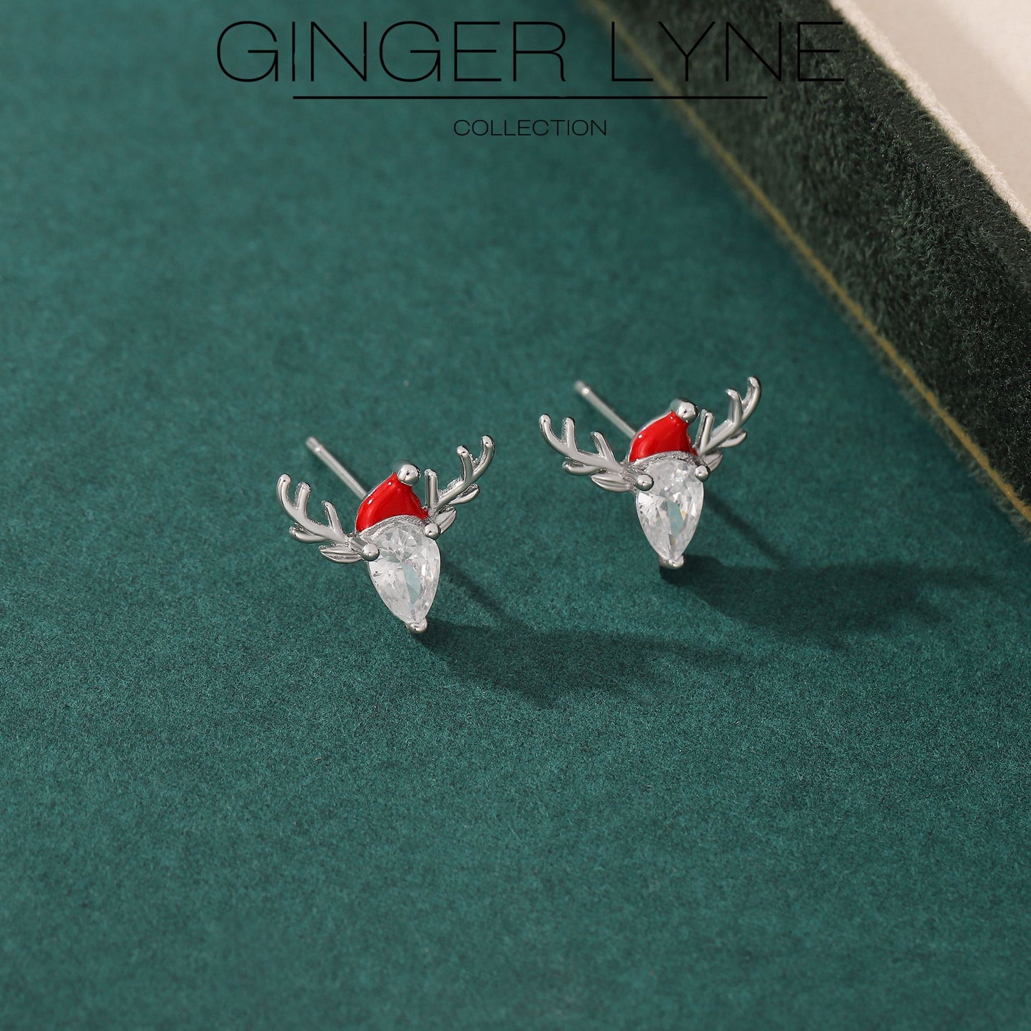 ChristmasReindeerEarringsWomensWhiteGoldPlatedSantaHatDeerPearCZGingerLyneCollection_Silver-5